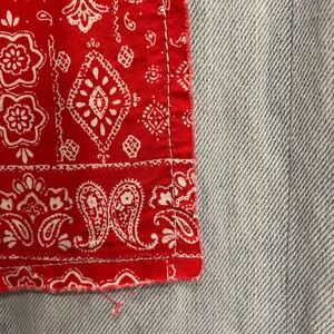 Adika Women's Wide Leg Jeans Bandana Patchwork "Troublemaker"